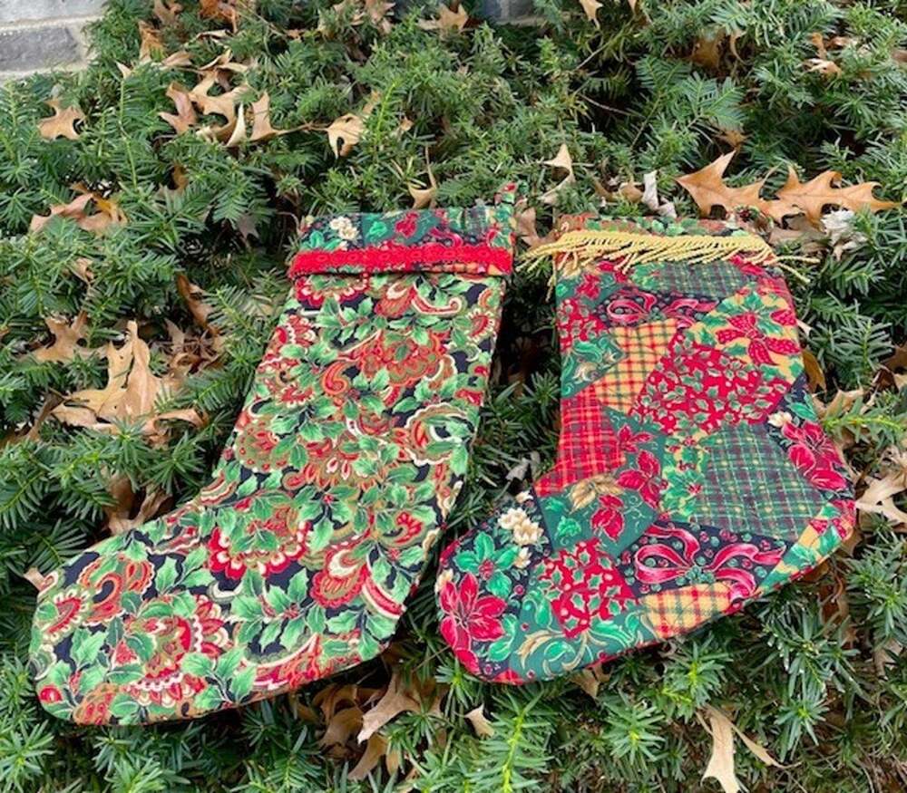 Vintage Christmas Stockings Set of 2